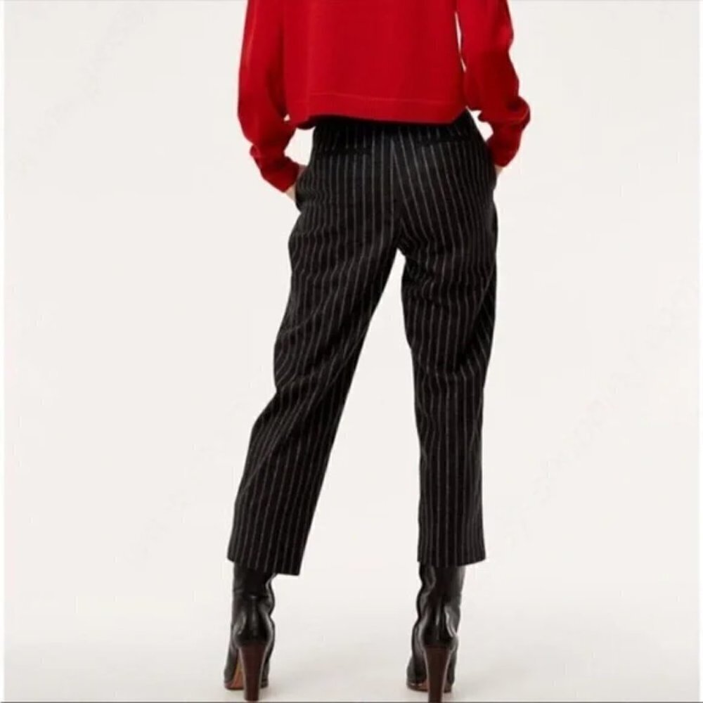 Aritzia Wilfred Jallade High Rise Wool/Cashmere Pinstripe Trouser Pants